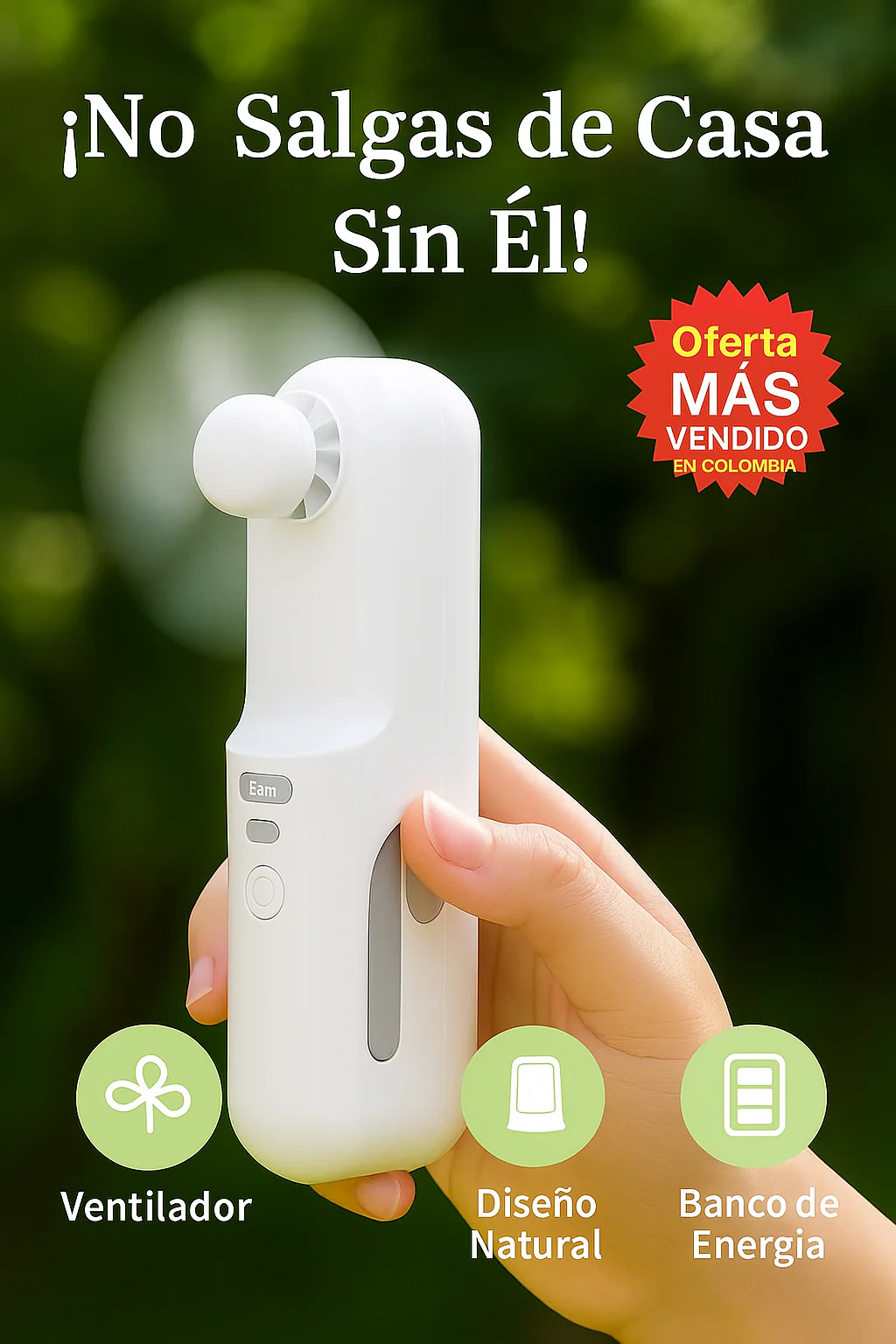 4 en 1 Banco de energía + Ventilador + Linterna + Soporte de Celular - Image 4
