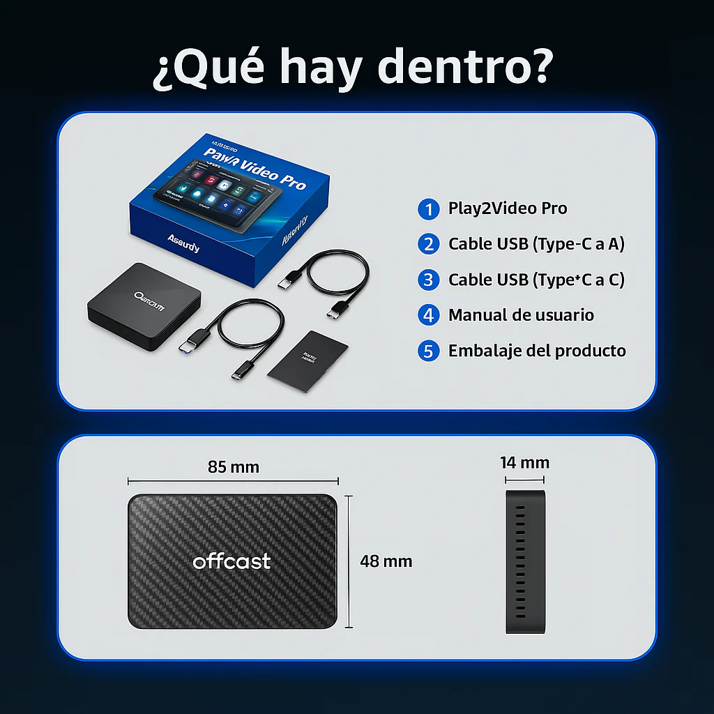 Dispositivo para coche Auto inalámbrica Play2Video Pro YouTube Netflix Prime Video mejorada 2025 - Image 10