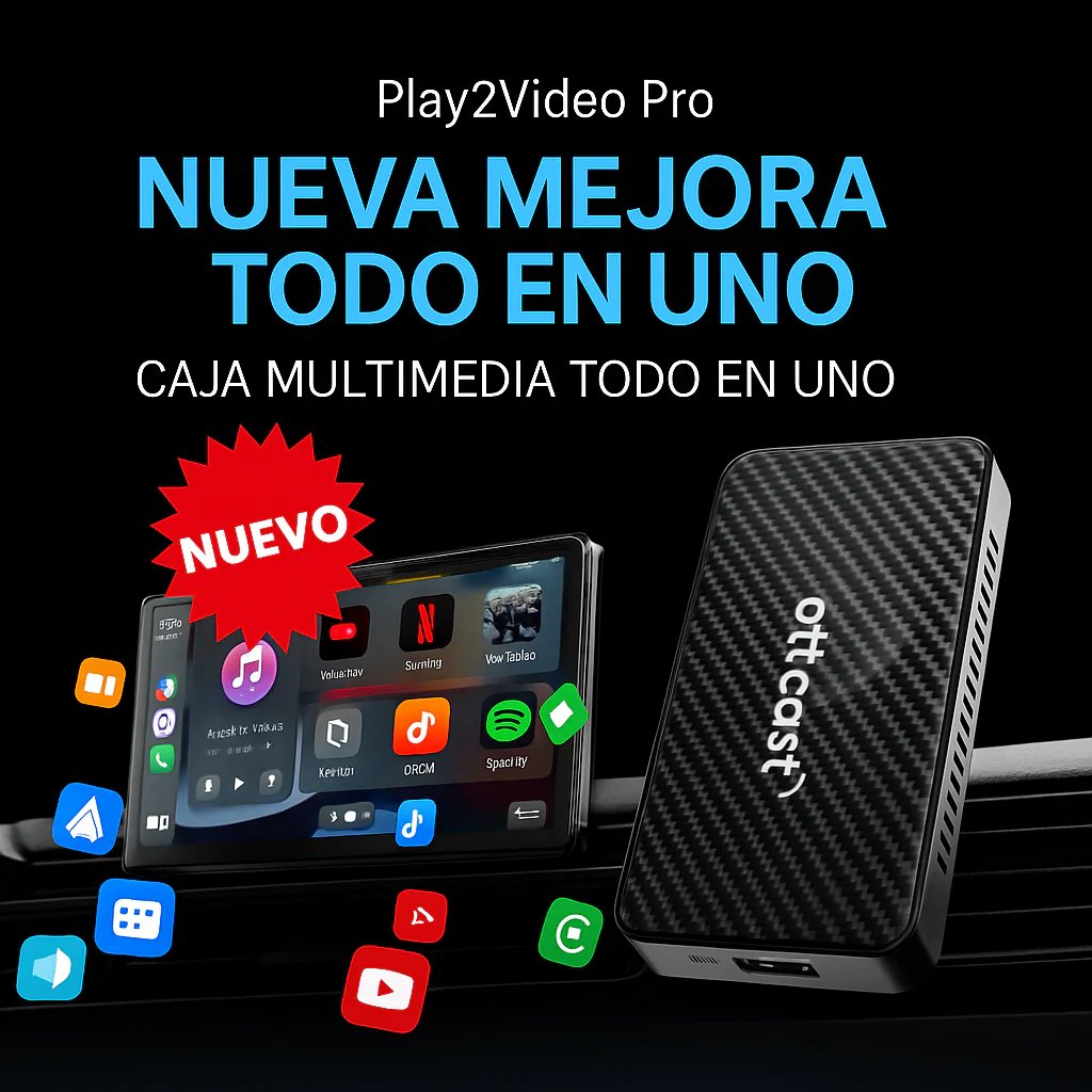 Dispositivo para coche Auto inalámbrica Play2Video Pro YouTube Netflix Prime Video mejorada 2025 - Image 13