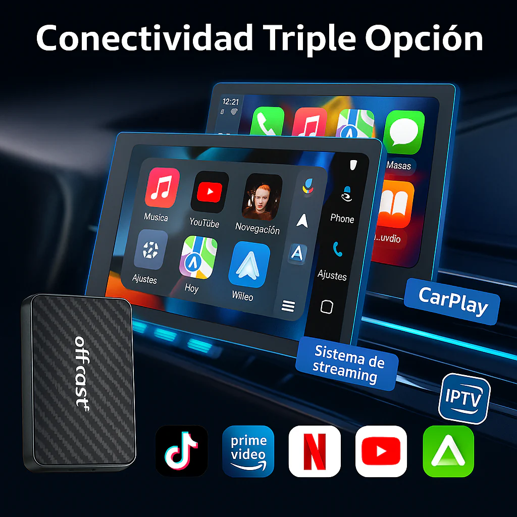 Dispositivo para coche Auto inalámbrica Play2Video Pro YouTube Netflix Prime Video mejorada 2025 - Image 2