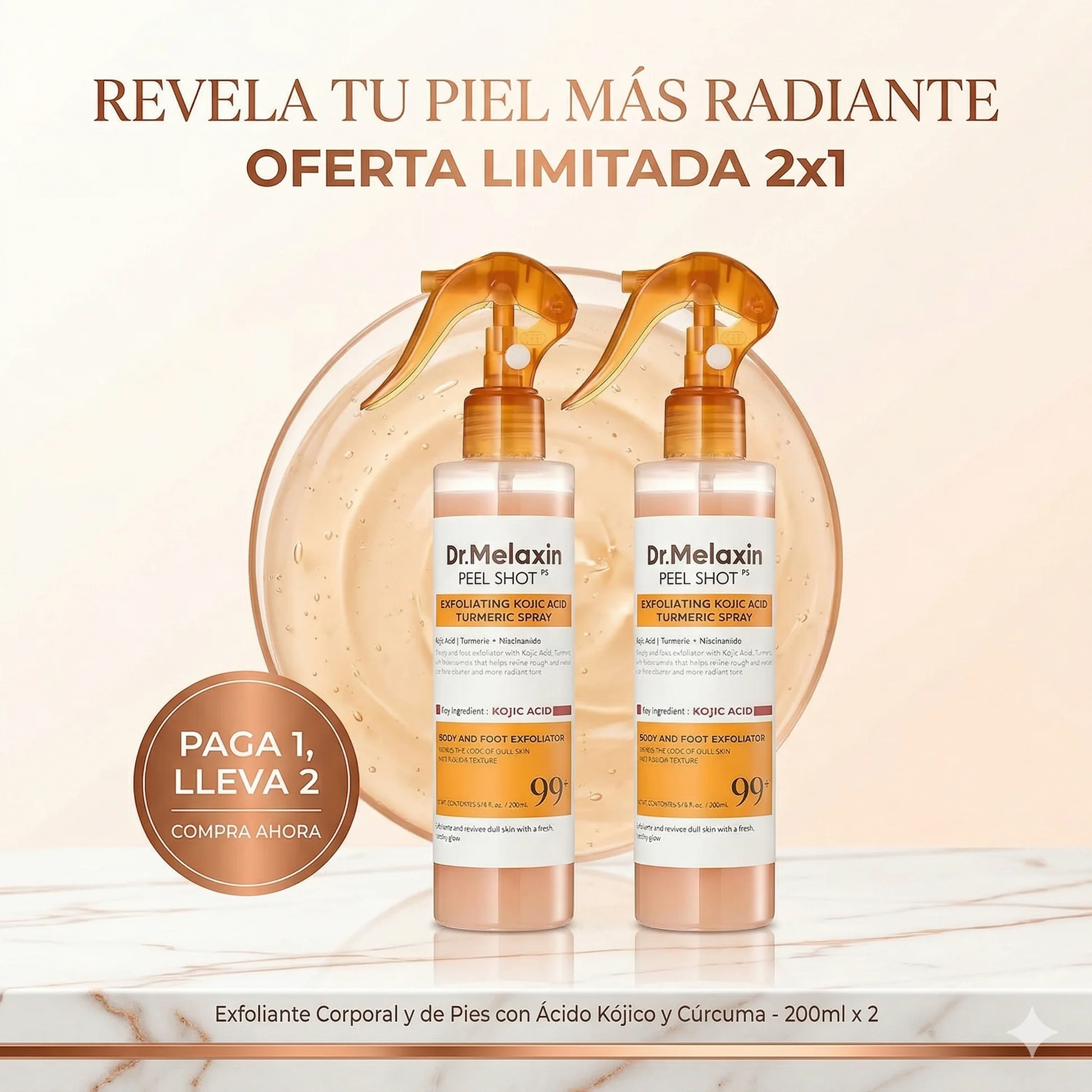 Dr. Melaxin Peel Shot Exfoliante y Aclarante para Áreas Oscuras del Cuerpo - Image 8